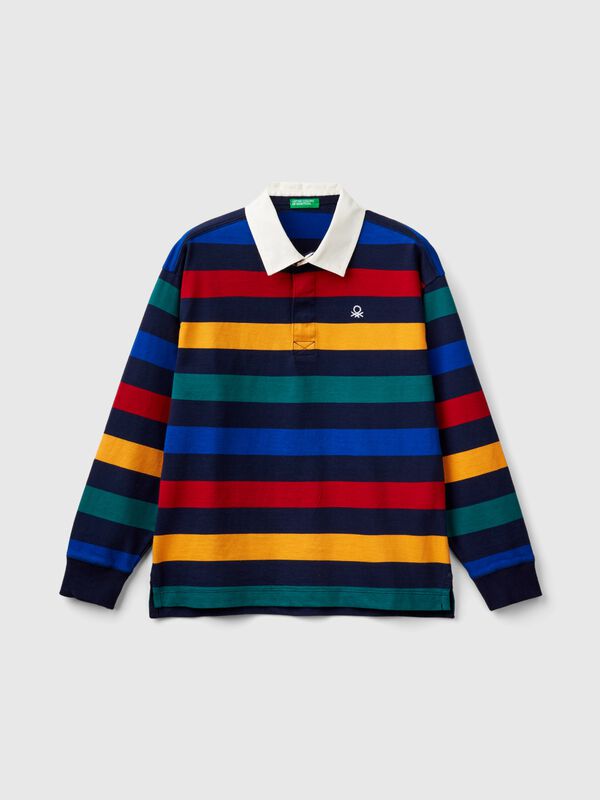 Multicolor striped rugby polo Junior Boy