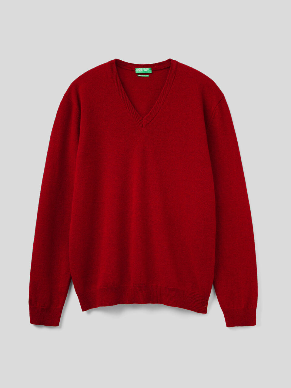 V-neck sweater in pure virgin wool image number 1
