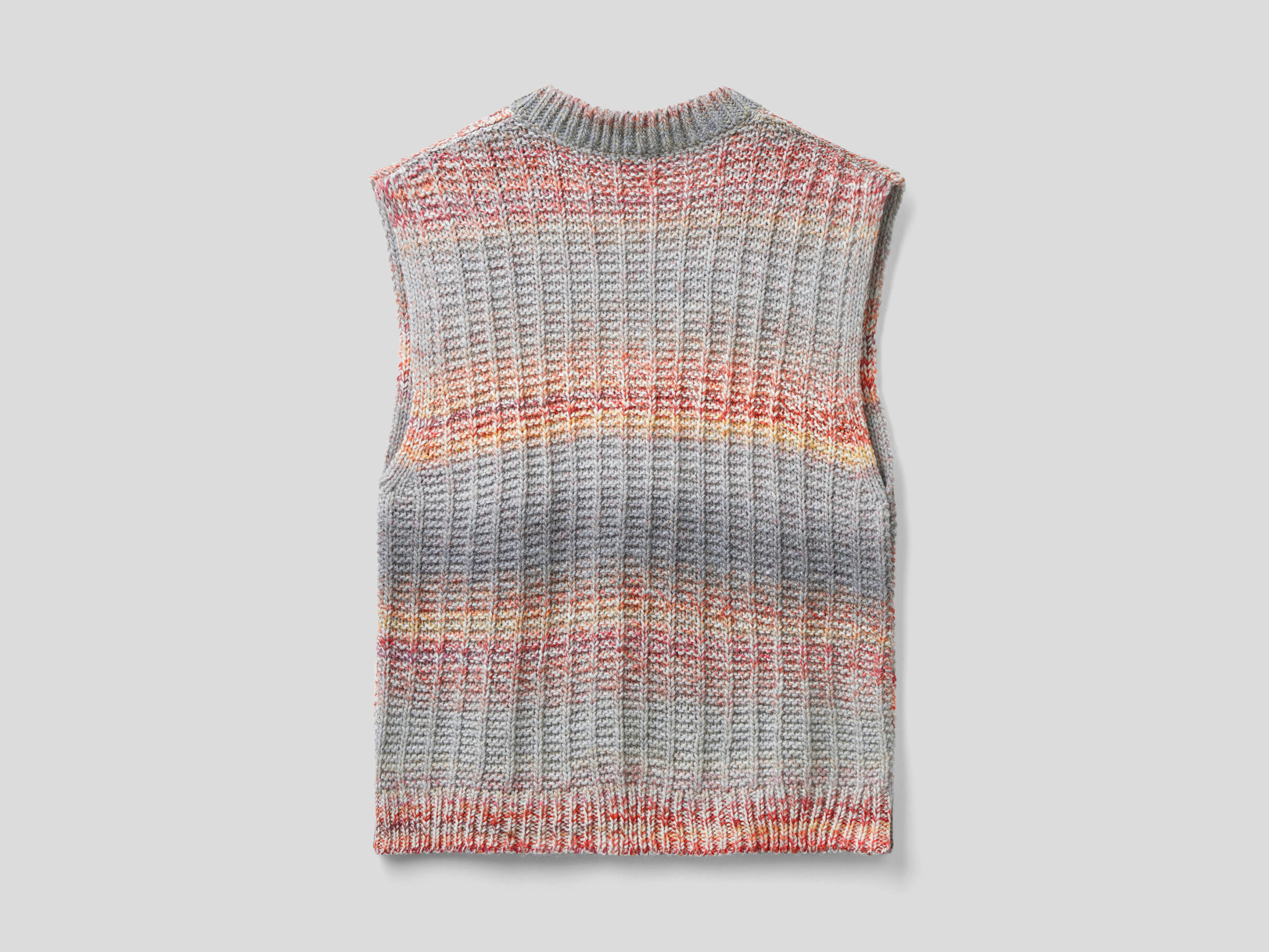 Faded vest in wool blend image number 5