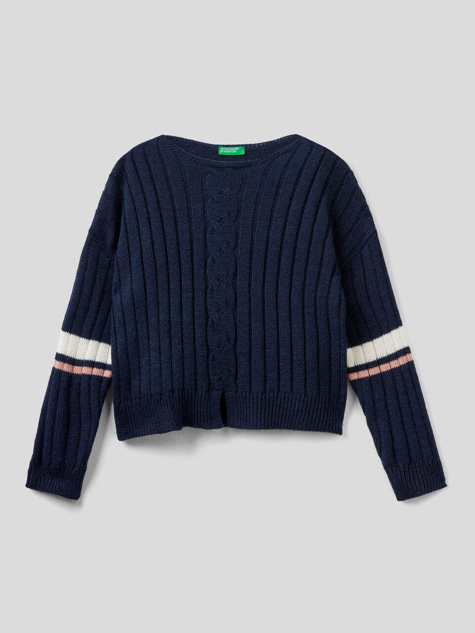 Ribbed sweater in wool blend