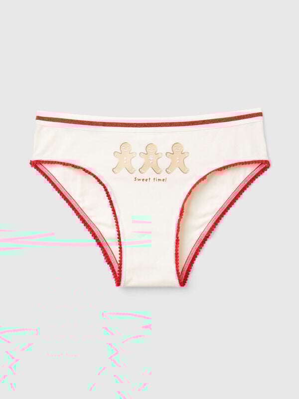 Christmas briefs in super stretch cotton Junior Girl