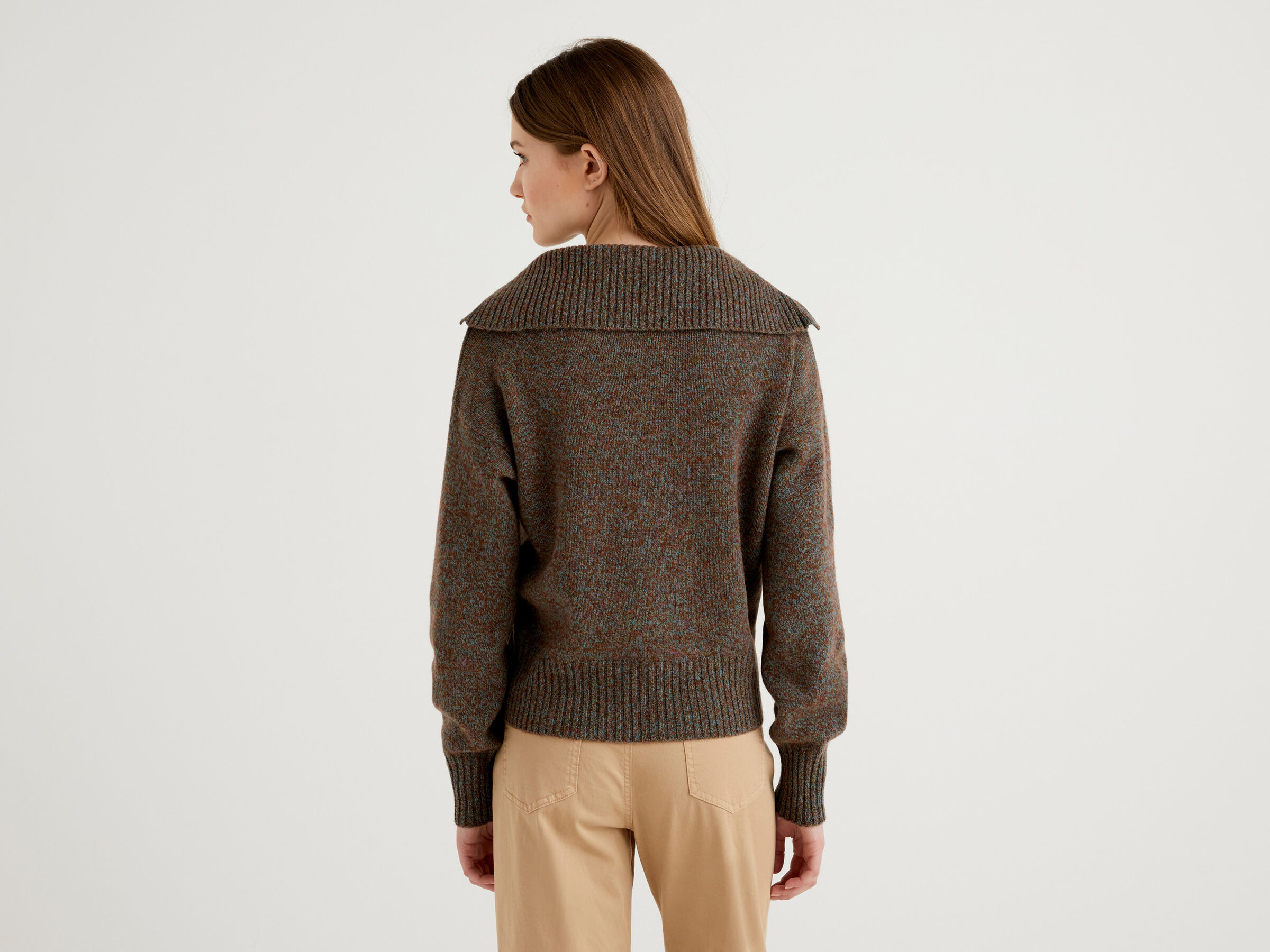 Polo in pure tricot Shetland wool image number 2