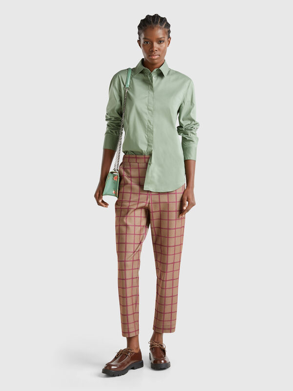 Brown tartan joggers Women