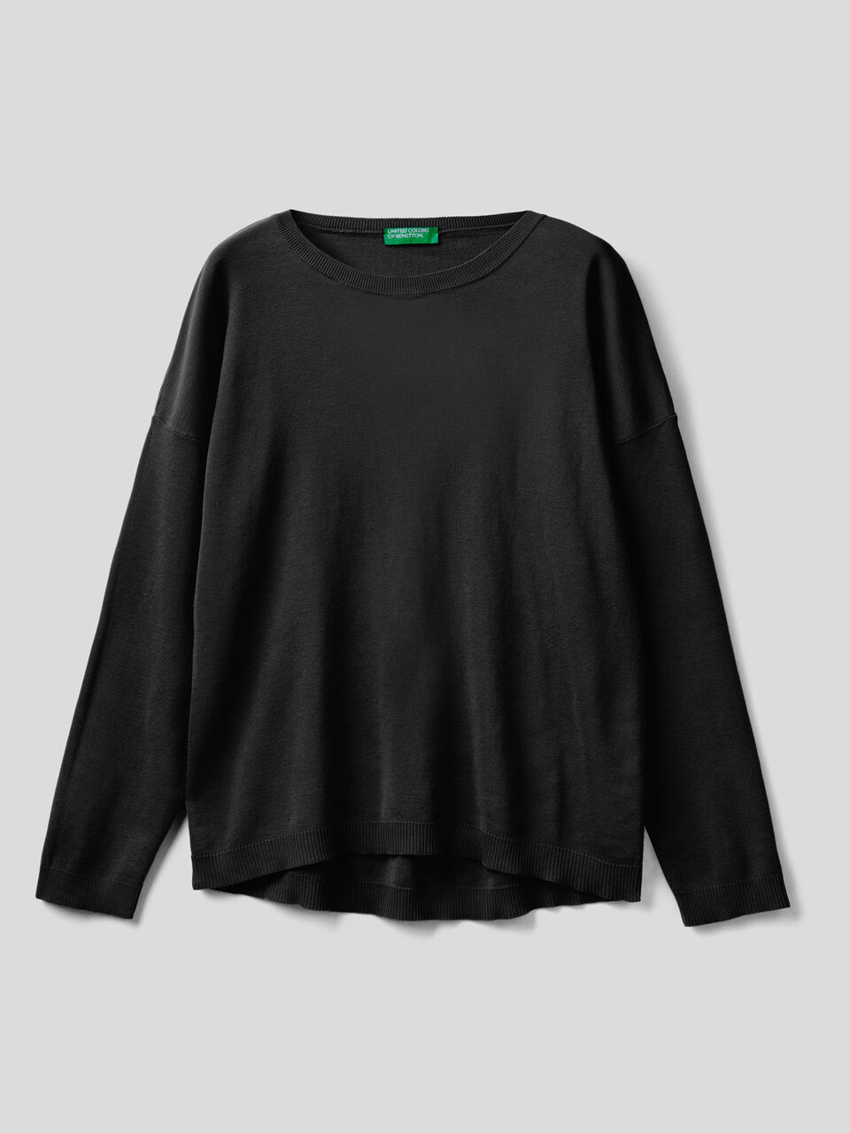 Cotton sweater with round neck image number 1