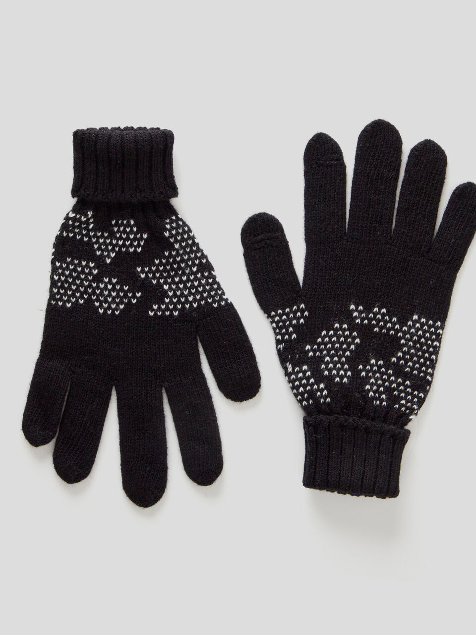 Gloves in wool and cotton blend image number 1