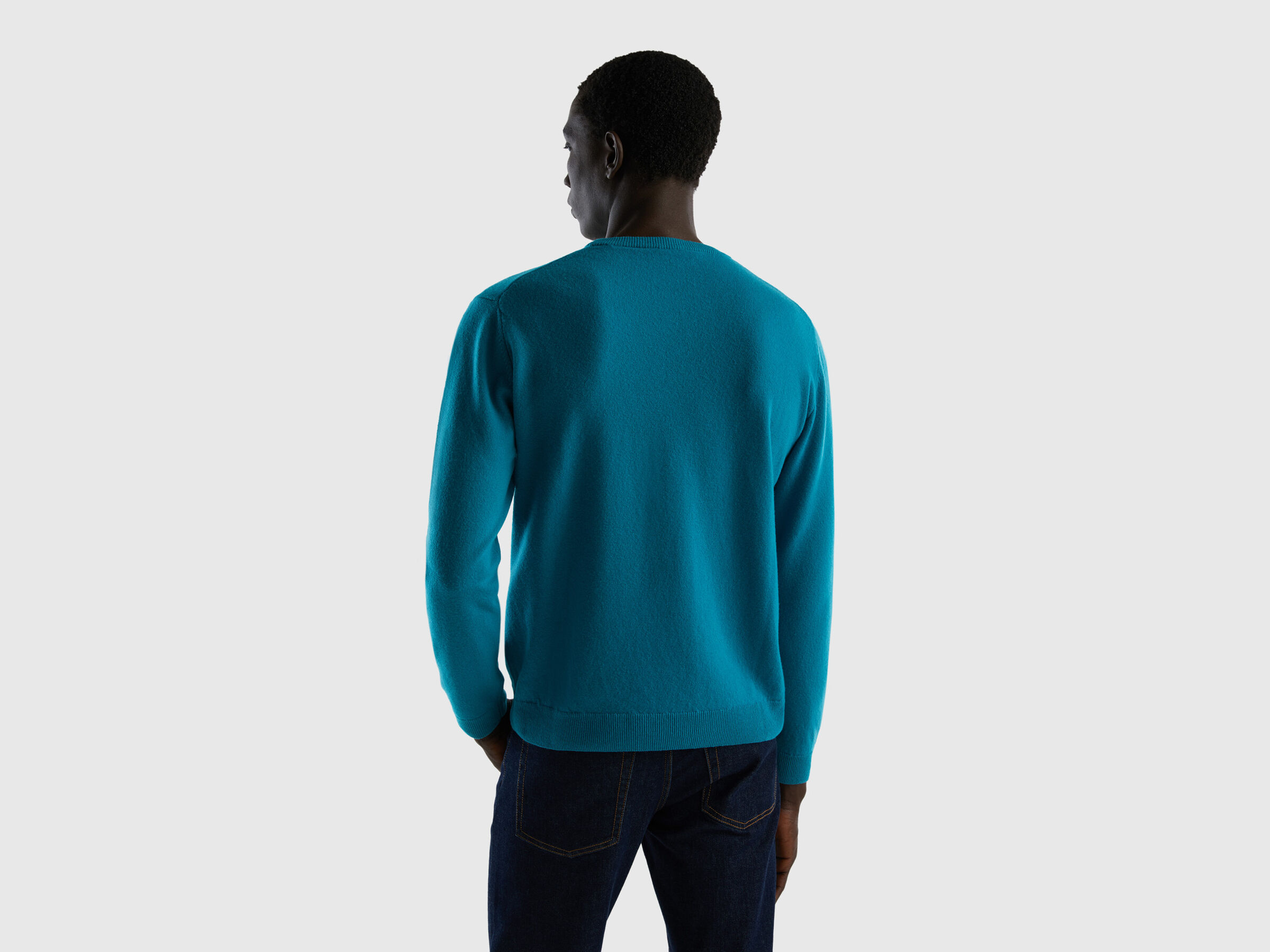 Crew neck sweater in pure virgin wool image number 2