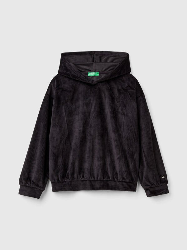 Sweatshirt in chenille with hood Junior Girl