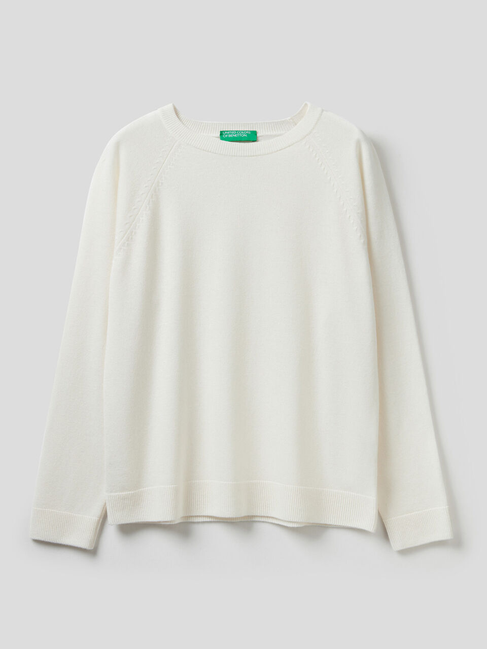 Crew neck sweater in wool and cashmere image number 1