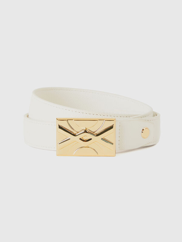 Thin white belt Women