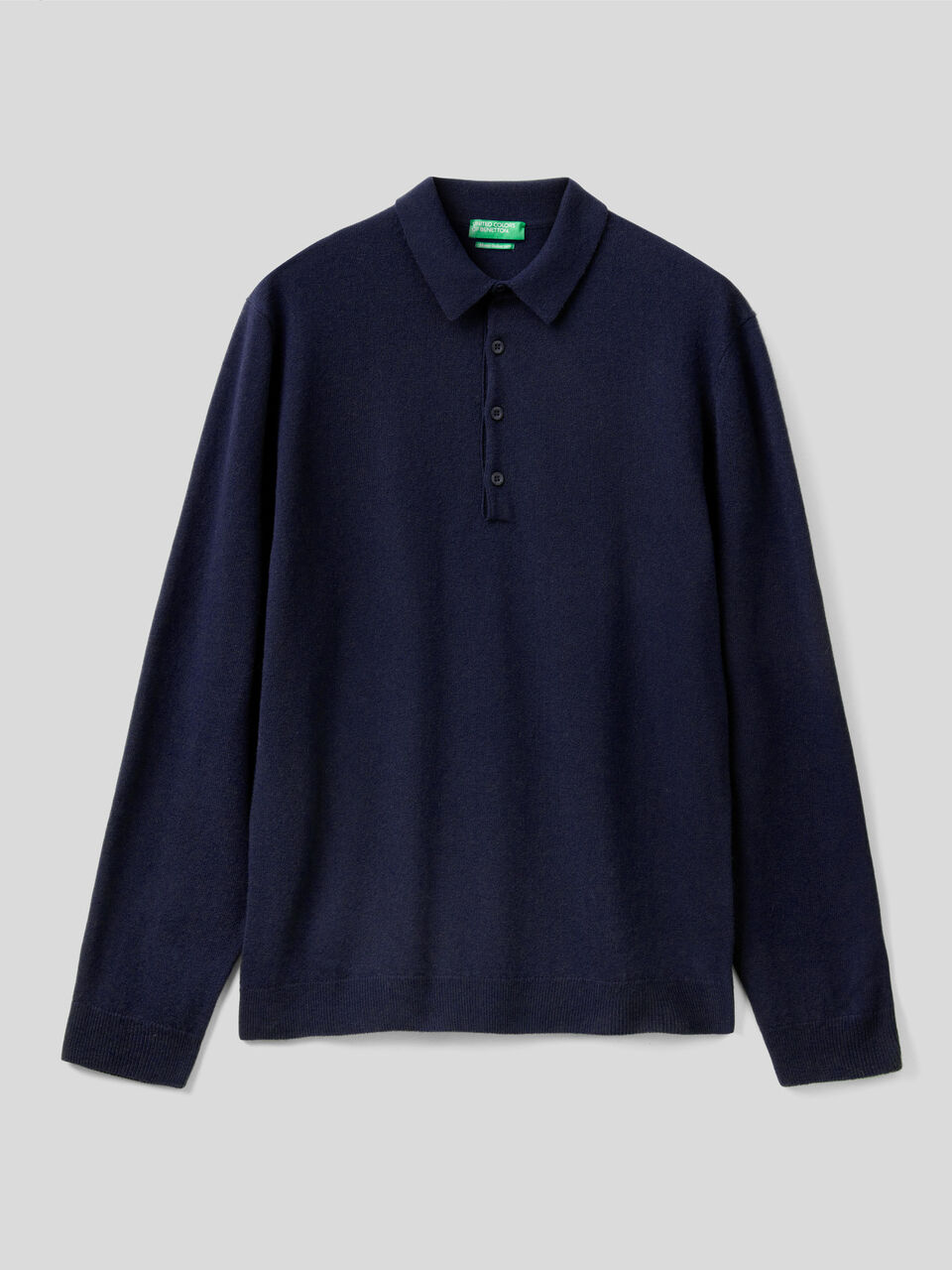 Polo in pure Merino wool customizable image number 1