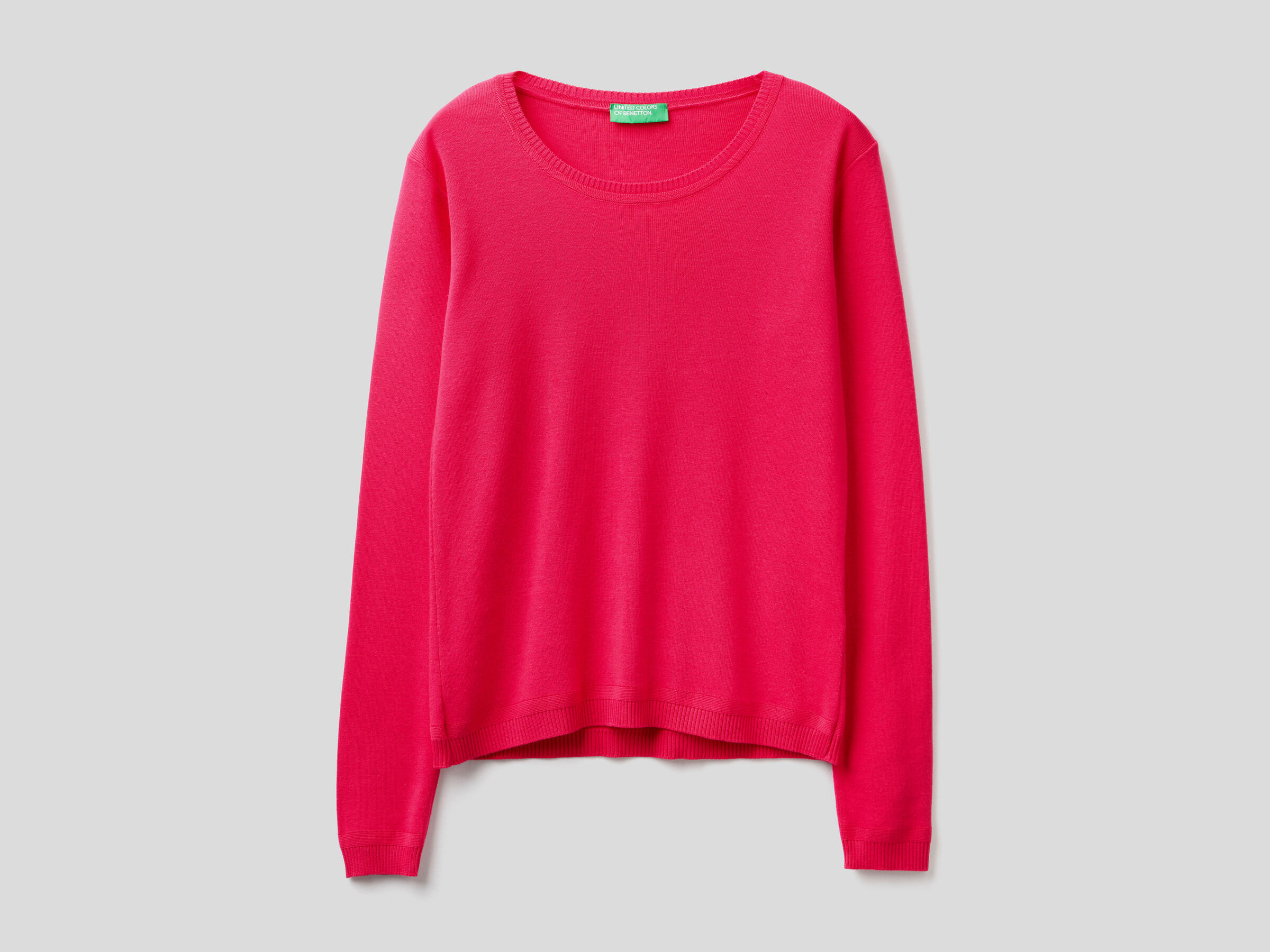 Crew neck sweater in pure cotton image number 4