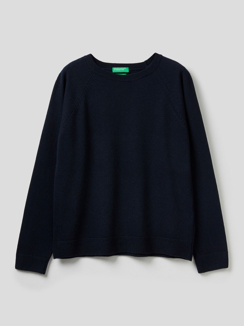 Crew neck sweater in wool and cashmere image number 1