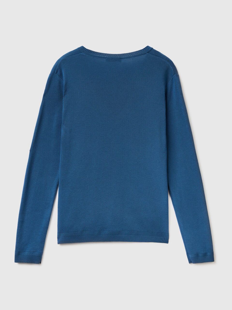 V-neck sweater in pure cotton image number 2