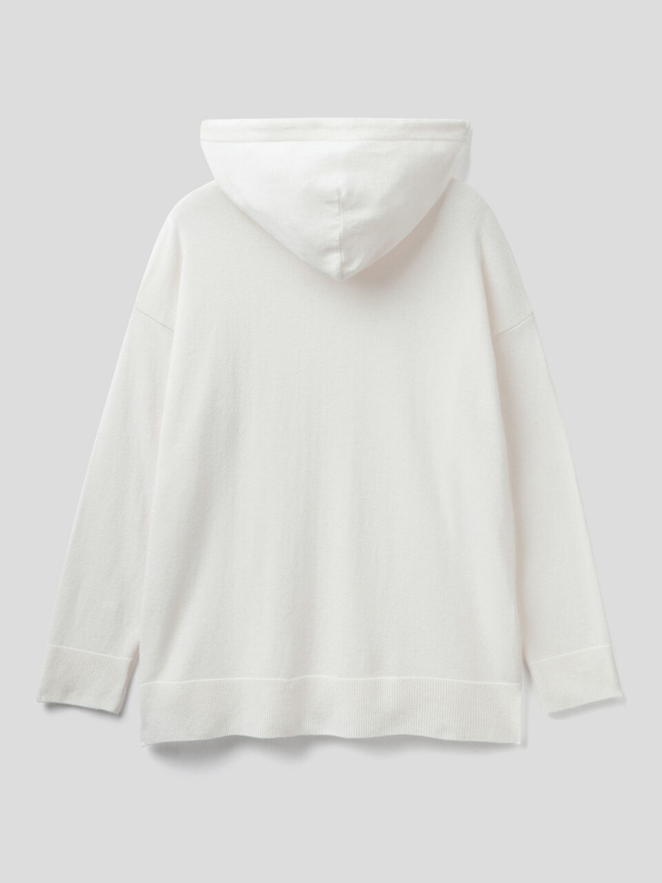 Sweater in cashmere blend with hood image number 2