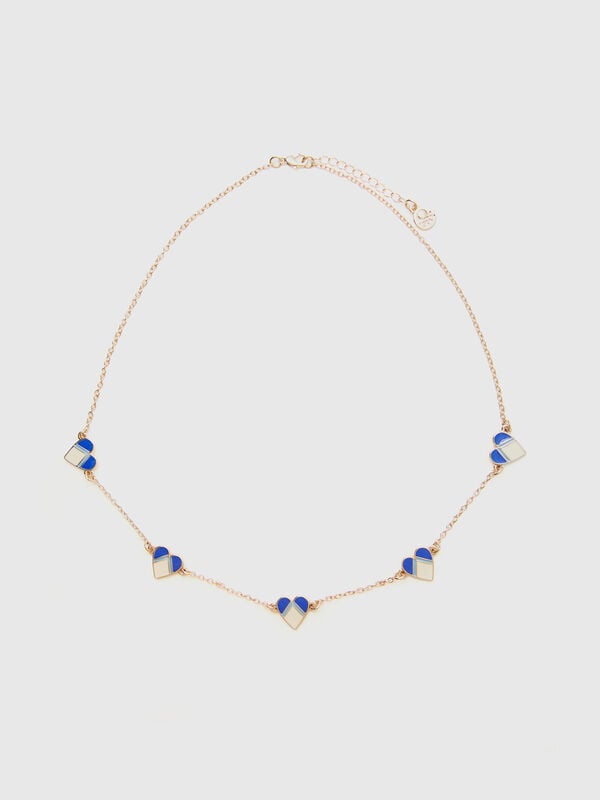Gold necklace with hearts Women