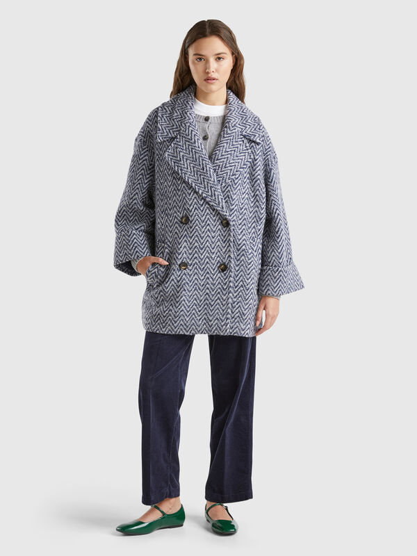 Double-breasted oversized coat Women