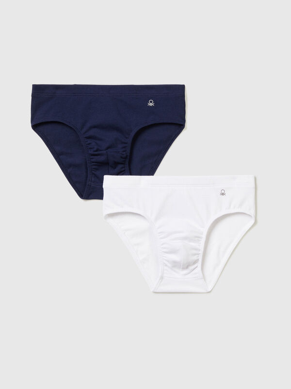 Two pairs of underwear in stretch cotton Junior Boy