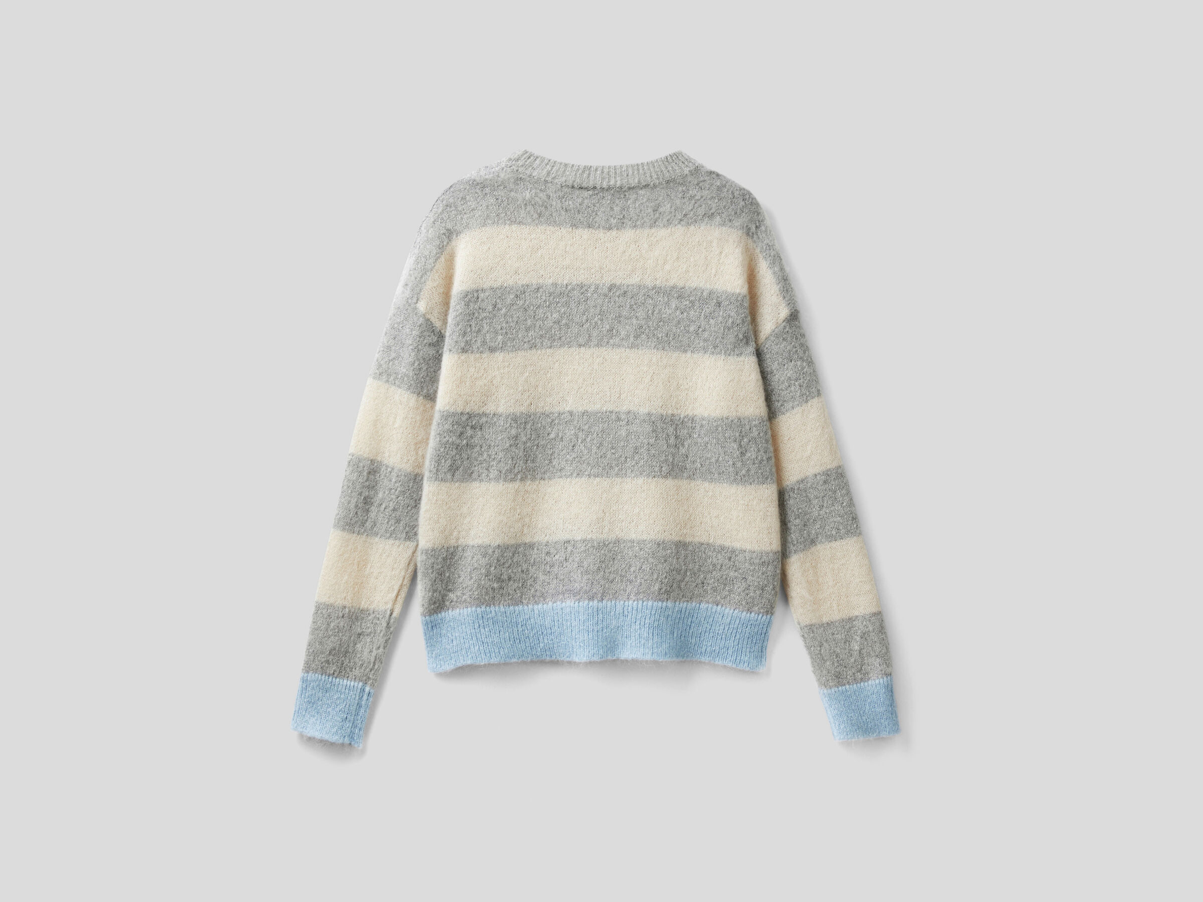 Striped sweater in mohair blend image number 5