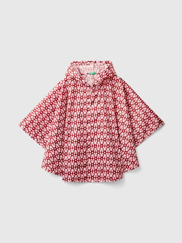 Rain cape with hood Junior Boy