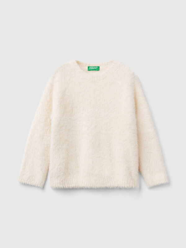Furry yarn sweater Junior Girl