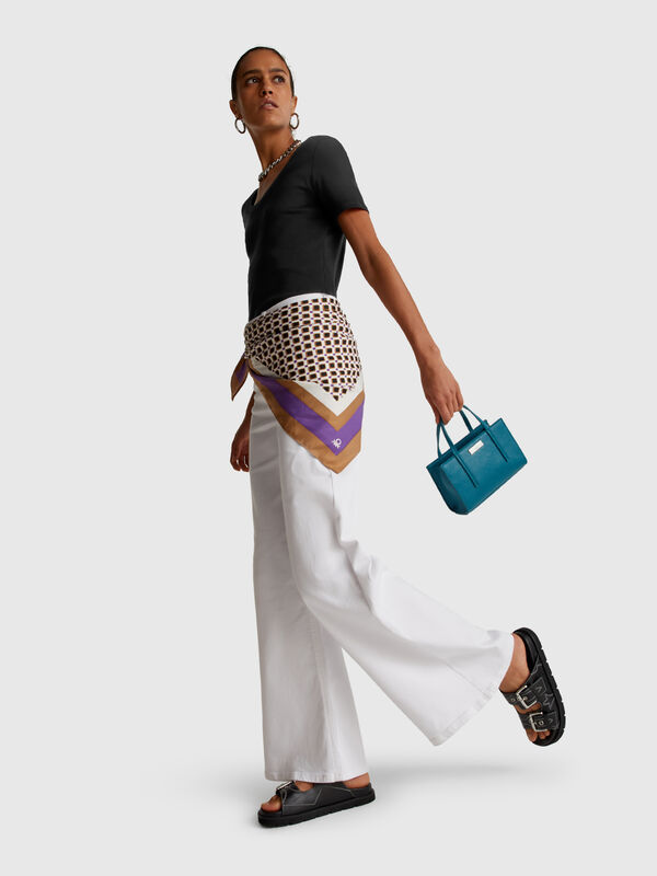 Short sleeve t-shirt in long fiber cotton Women