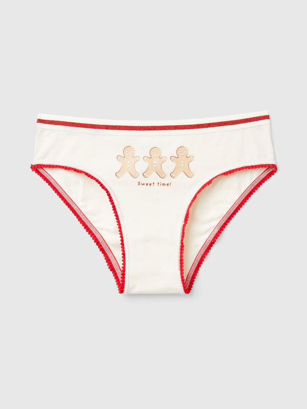 Christmas briefs in super stretch cotton Junior Girl
