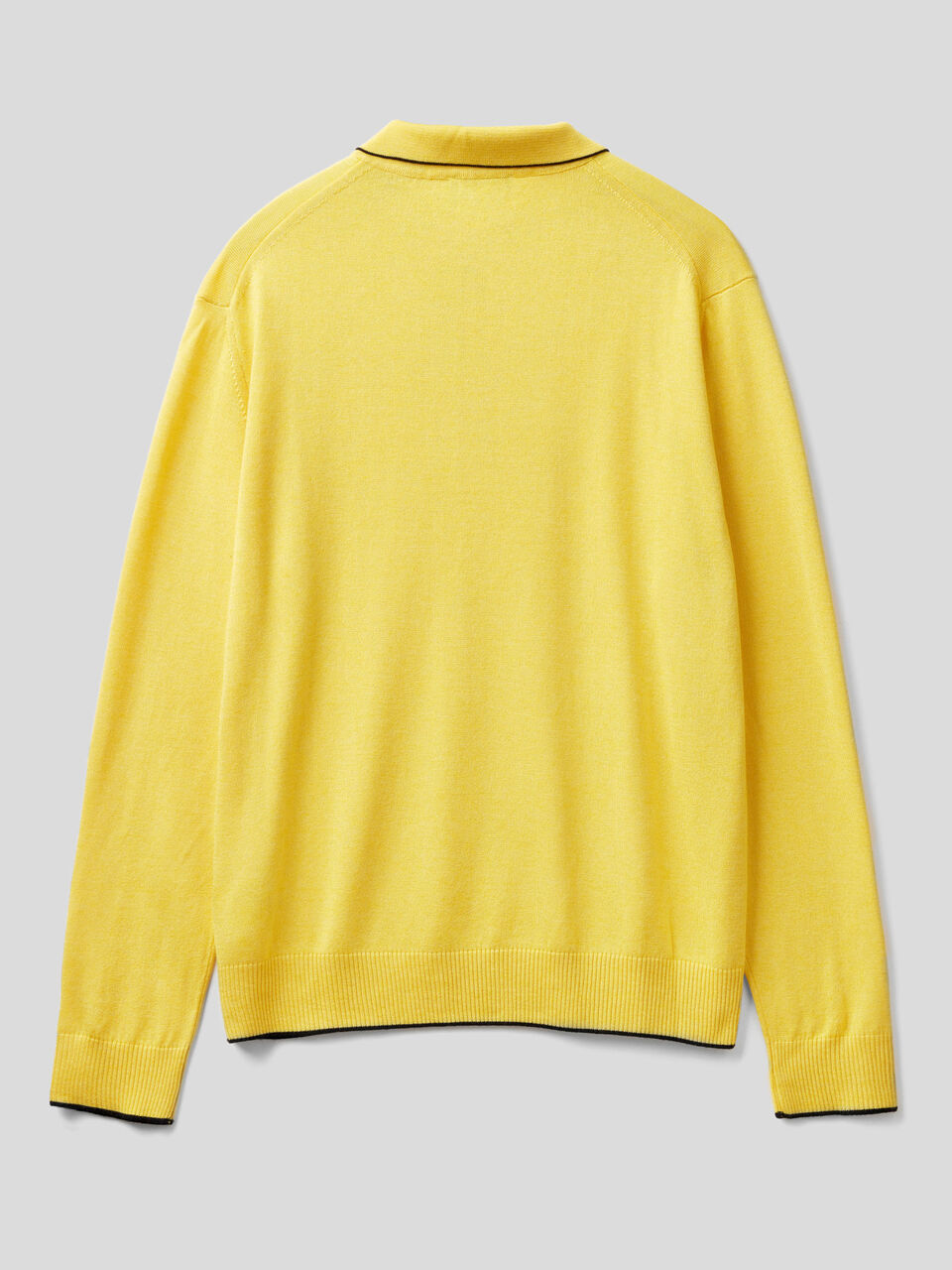 Long sleeve knit polo image number 2