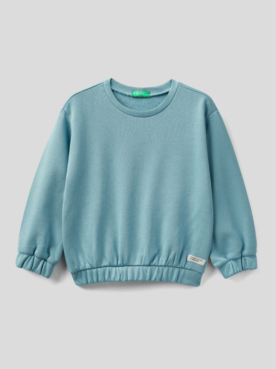 Crew neck hoodie in organic cotton