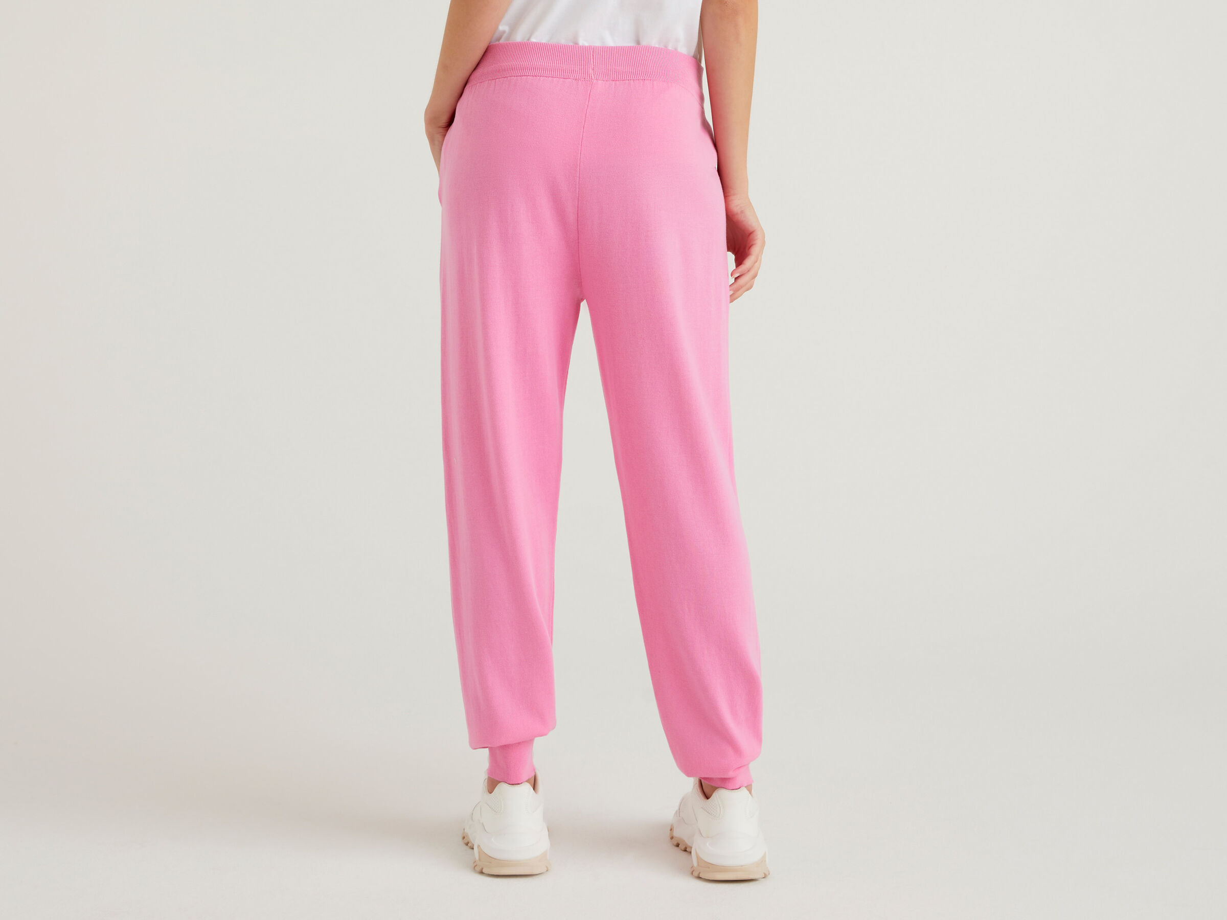 Tricot trousers with drawstring image number 2