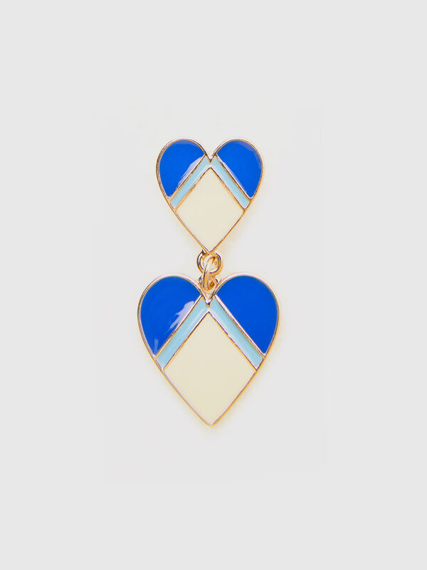 Earrings with heart pendant Women