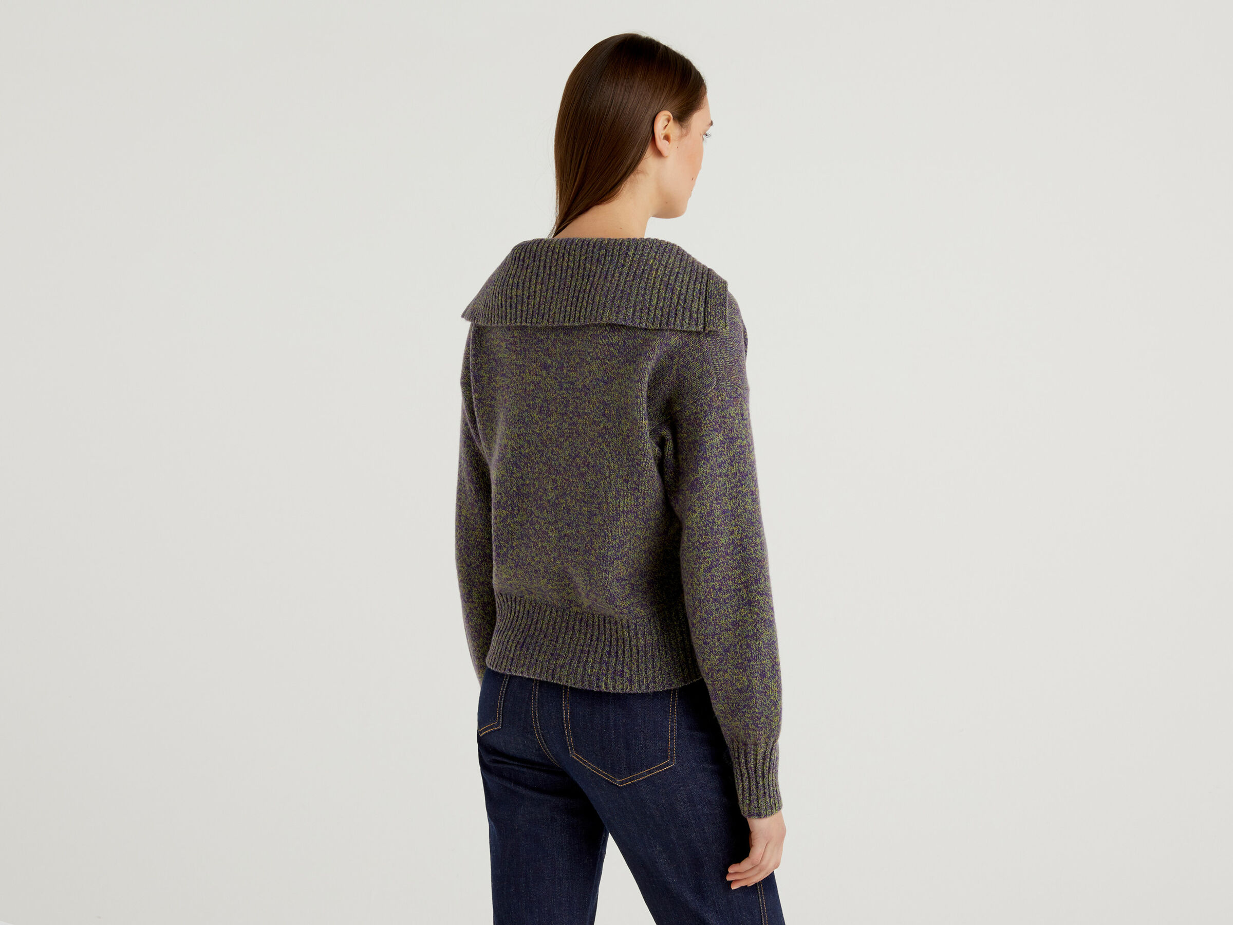 Polo in pure tricot Shetland wool image number 2