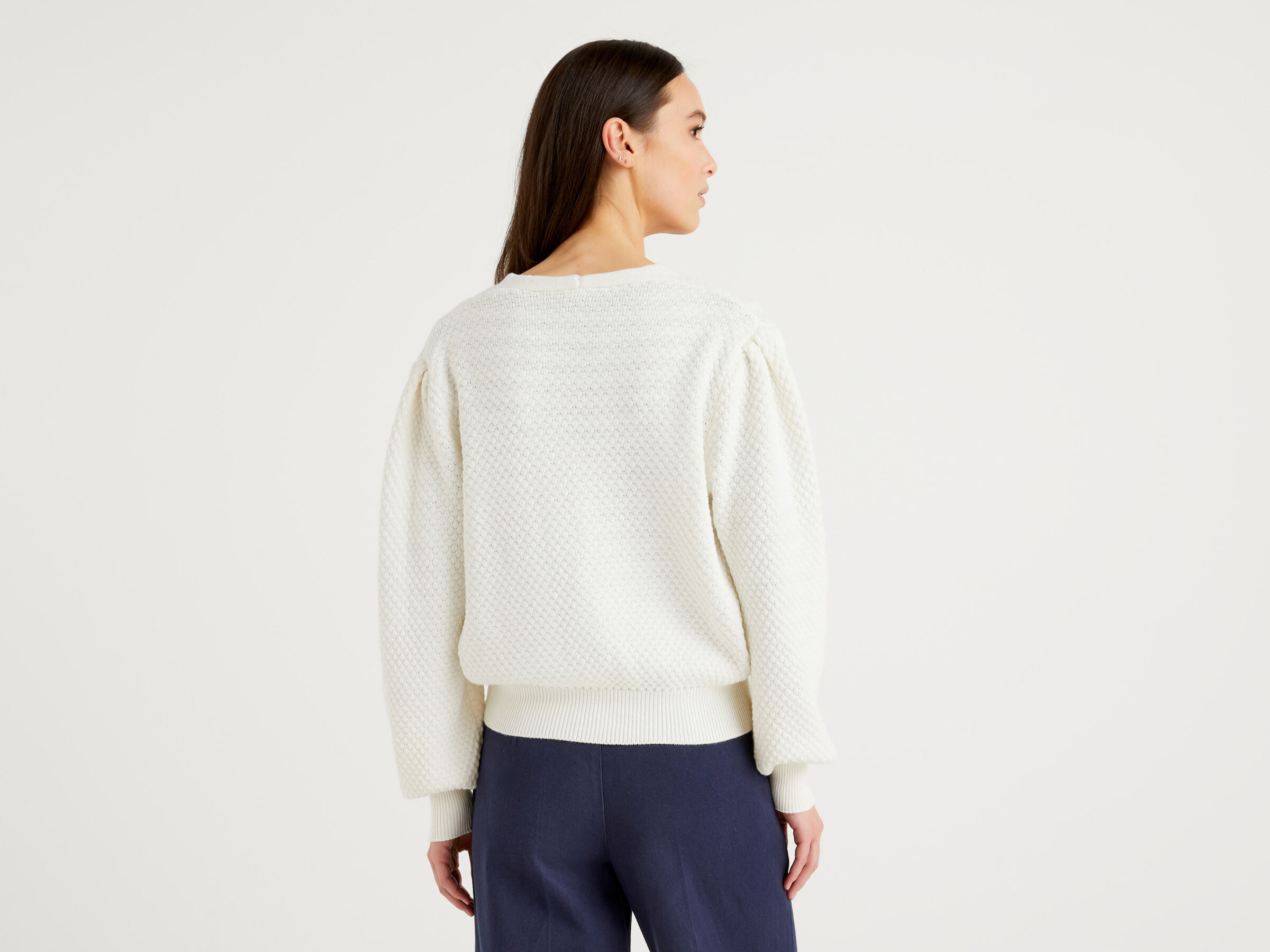 Short cardigan in cotton tricot image number 2