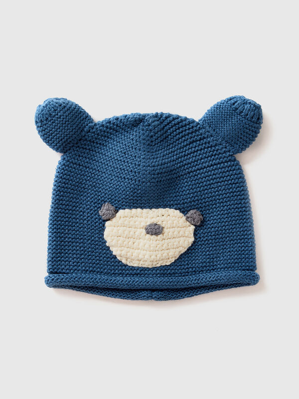 Crochet hat with applique New Born (0-18 months)
