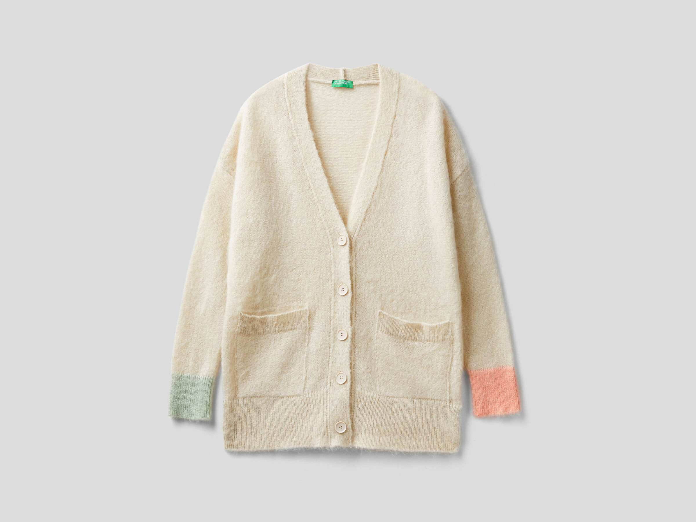 Oversized fit cardigan in mohair blend image number 4