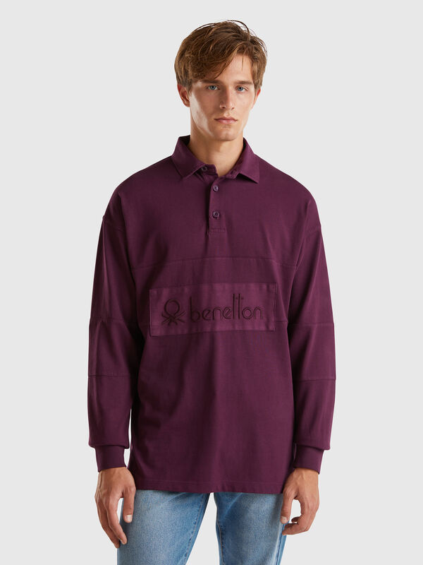 Rugby polo in pure cotton Men