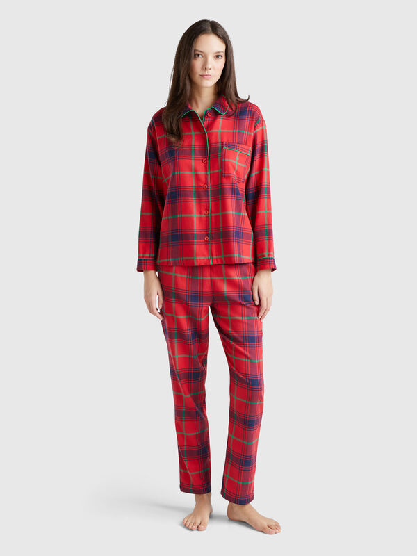 Flannel tartan pyjamas Women