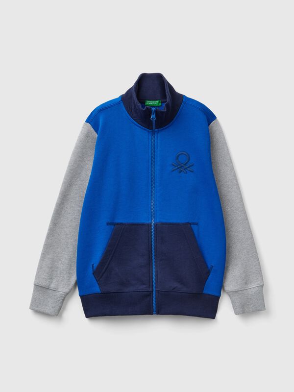 Pure cotton sweatshirt with zipper Junior Boy