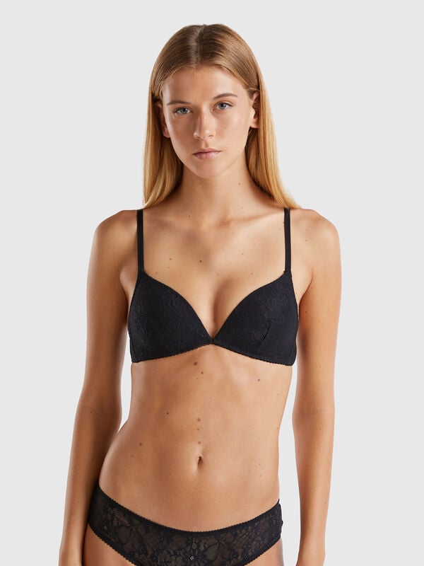 Stretch lace push up bra Women