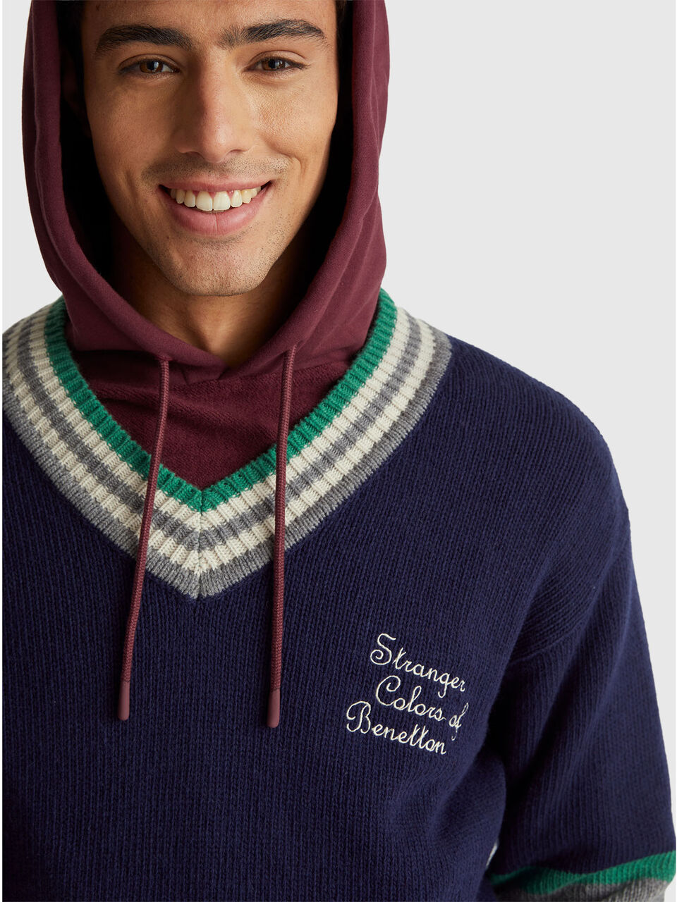 V NECK SWEATER L/S Men image number null