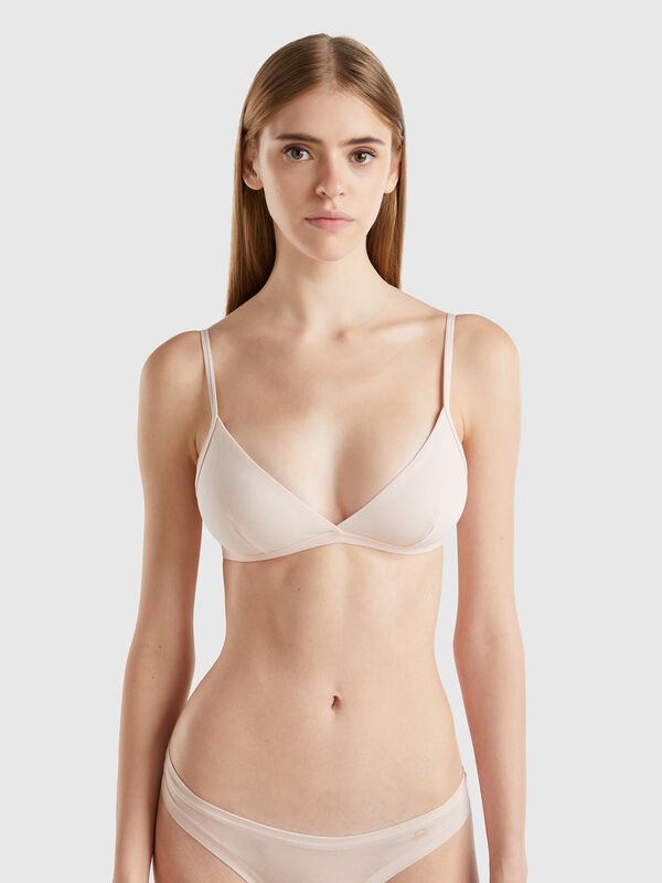 Triangle bra in stretch organic cotton Women
