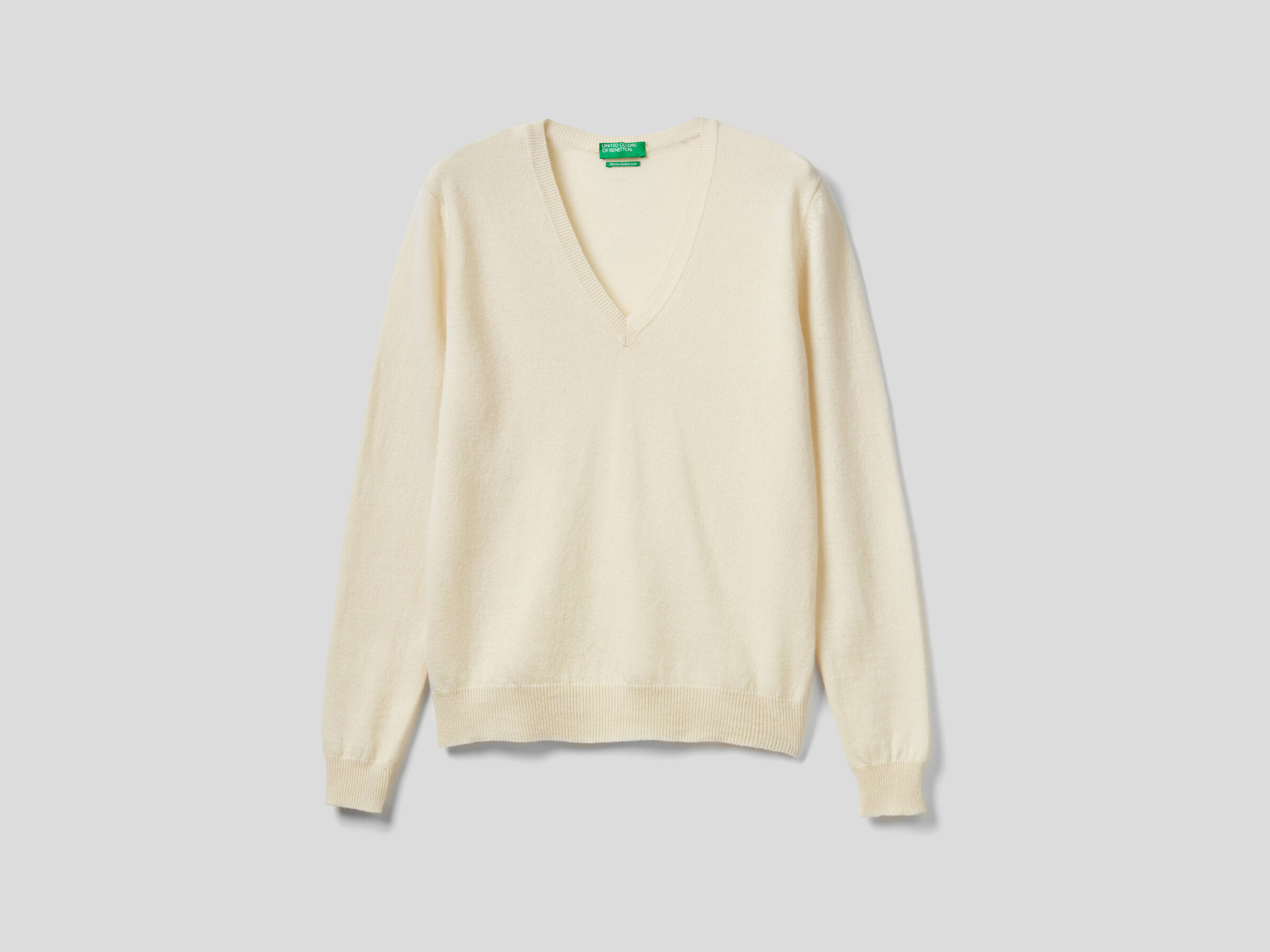 V-neck sweater in pure virgin wool image number 5
