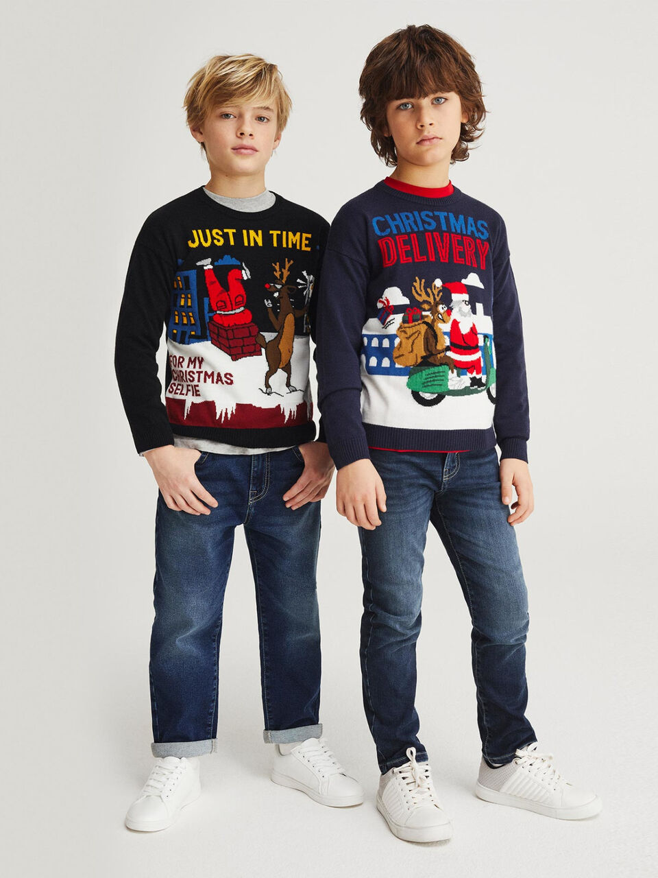 Sweater with Christmas inlay image number 1