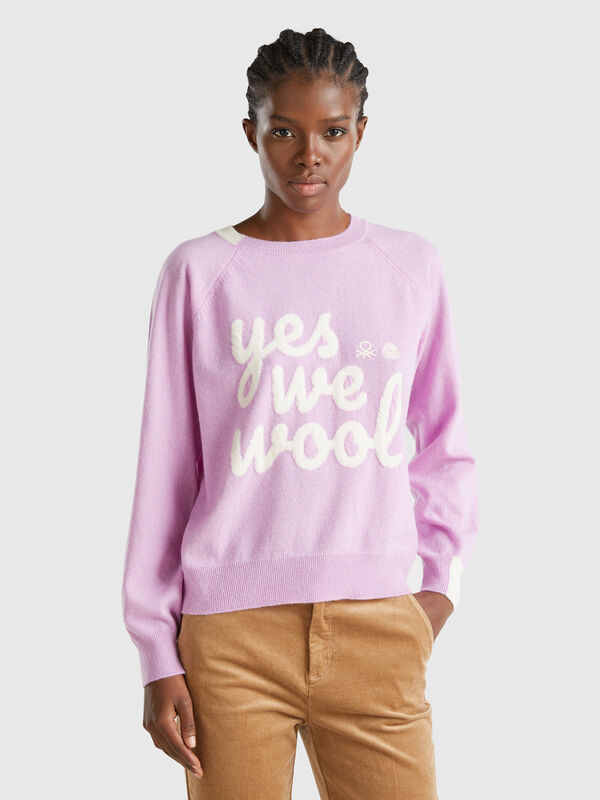Sweater with embroidery in Merino wool Women