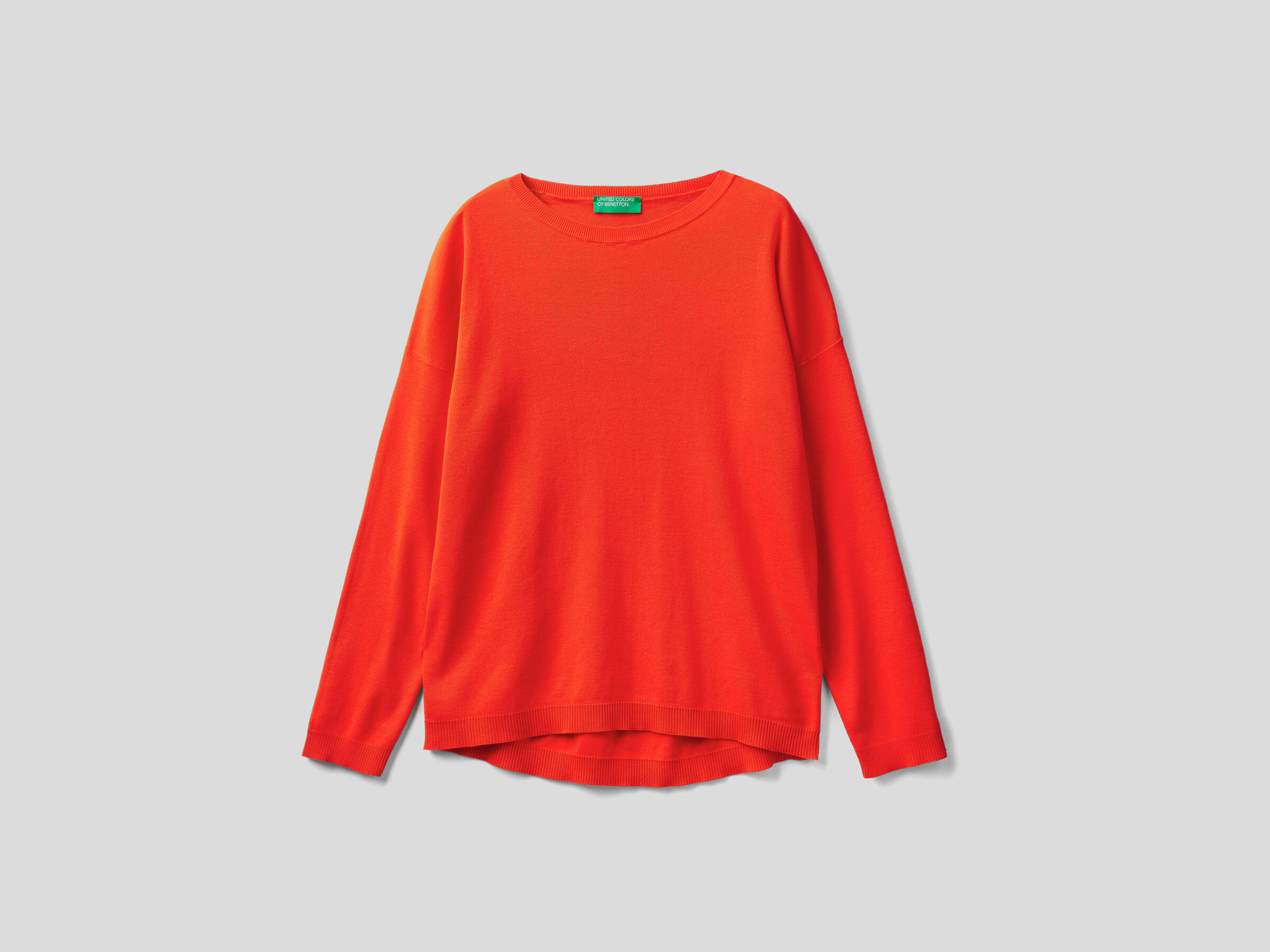 Cotton sweater with round neck image number 4