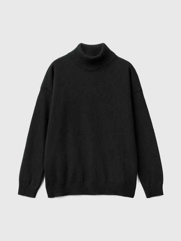 Turtleneck sweater in cashmere and wool blend Junior Boy