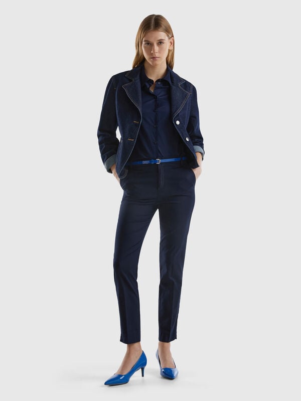 Stretch cotton chinos Women