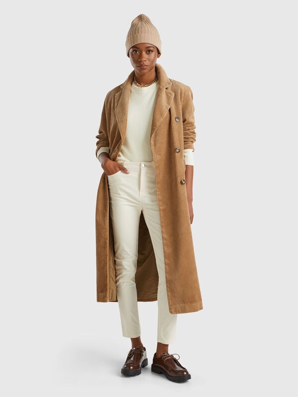 Five pocket velvet trousers Women