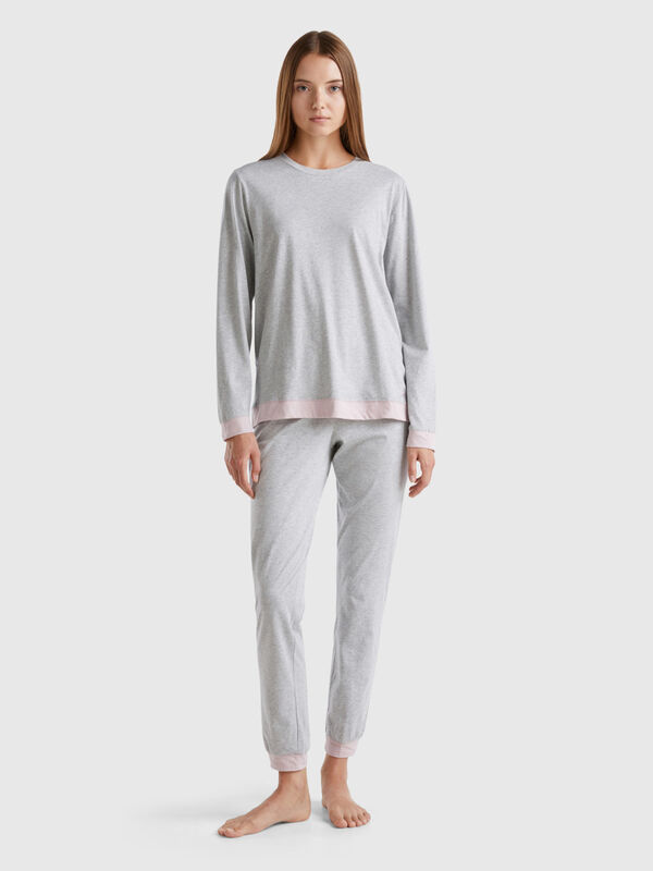 Pyjamas in long fiber cotton Women