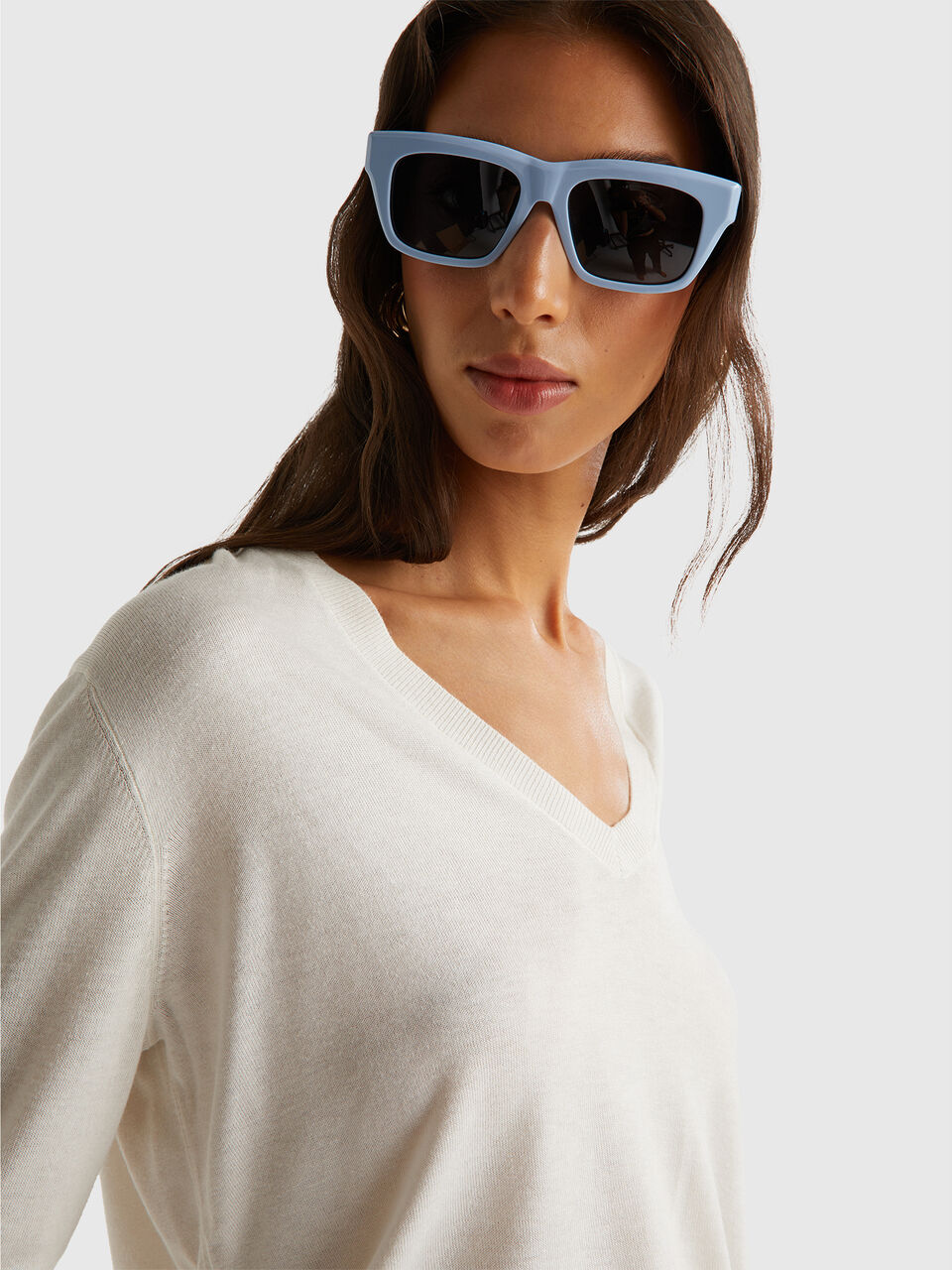 V NECK SWEATER L/S Women image number null