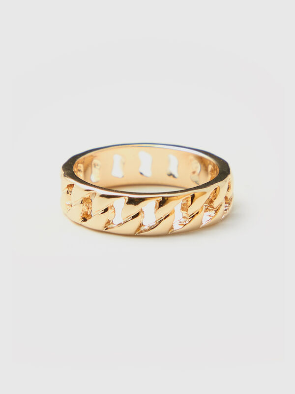 Gold chain ring Women